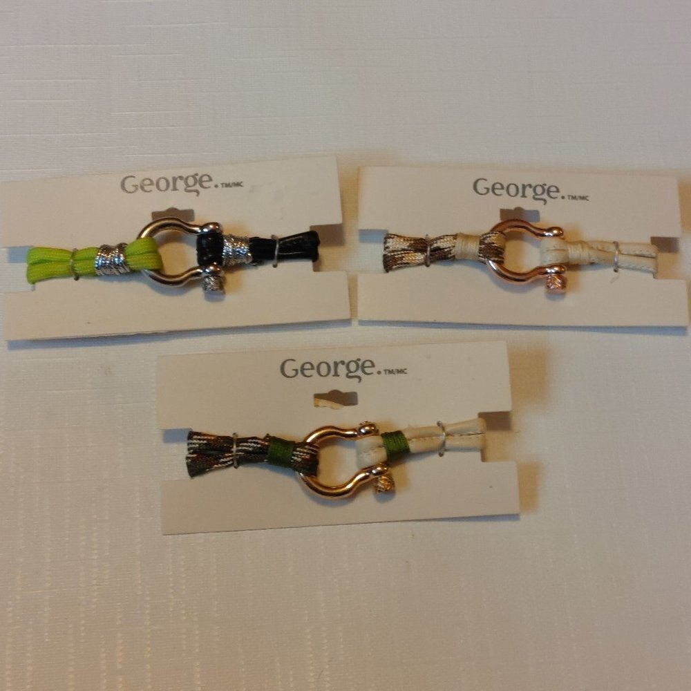 Nautical Paracord Bracelet Lot of 3 BNIP